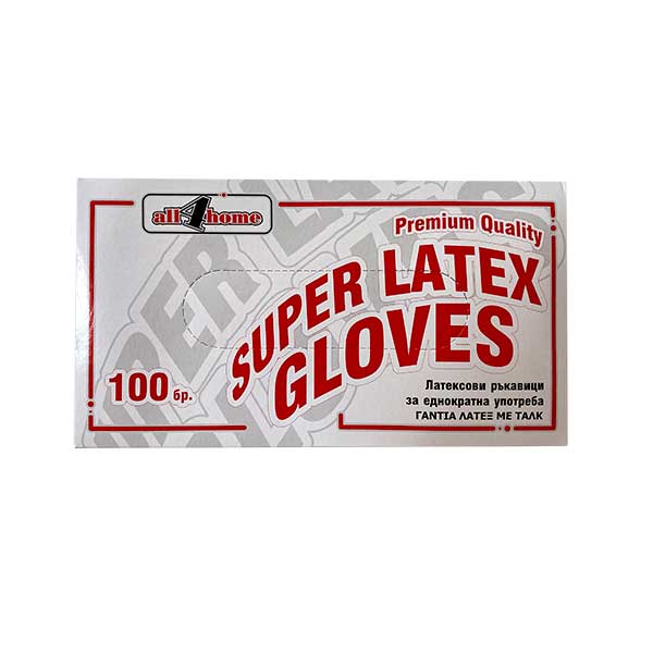 Ръкавици латекс L размер 100бр